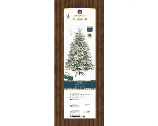 Albero di Natale Nordmann Fir Snowy 210 cm Ø150 cm – 3.566 Punte PE/PVC