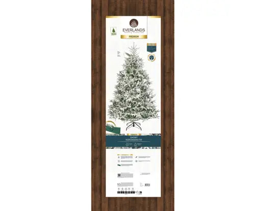 Albero di Natale Nordmann Fir Snowy 240 cm Ø165 cm – 4.754 Punte PE/PVC