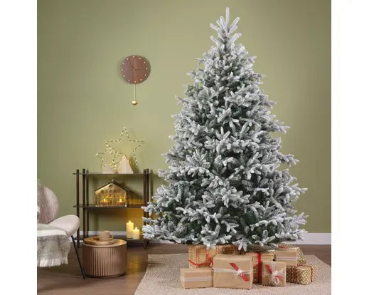 Albero di Natale Nordmann Fir Snowy 240 cm Ø165 cm – 4.754 Punte PE/PVC