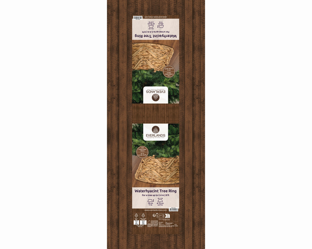 Copribase Albero di Natale Everlands Giacinto d'Acqua Ø70 x H28 cm Marrone