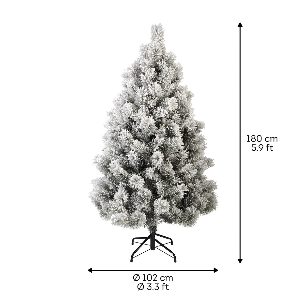Albero di Natale Vancouver Snowy 180 cm Everlands – Ø102 cm Effetto Neve