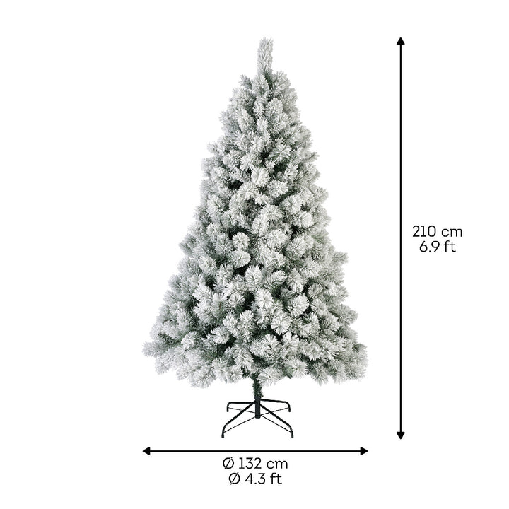 Albero di Natale Vancouver Pine Innevato 210 cm (cod. 689132) – Everlands