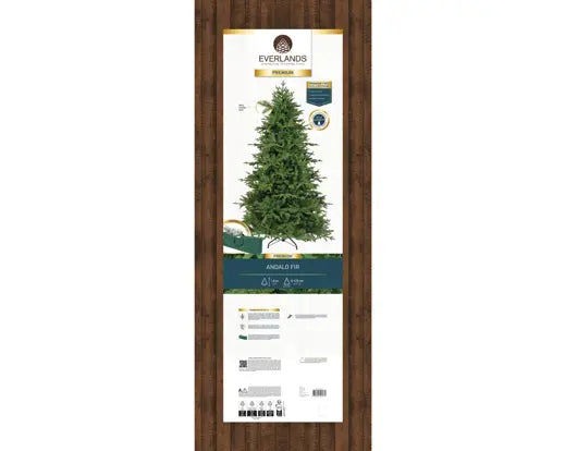 Albero di Natale Andalo Fir 180 cm Ø125 cm – 2.586 Punte PE/PVC Pre-Sagomato