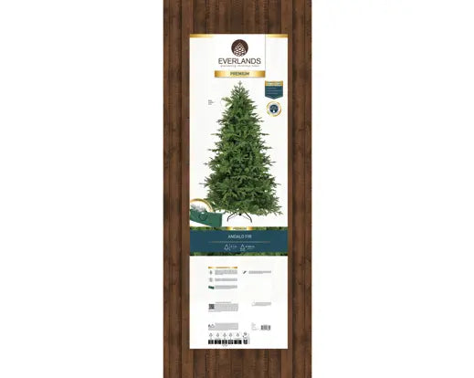 Albero di Natale Andalo Fir 210 cm Ø140 cm – 3.416 Punte PE/PVC Pre-Sagomato