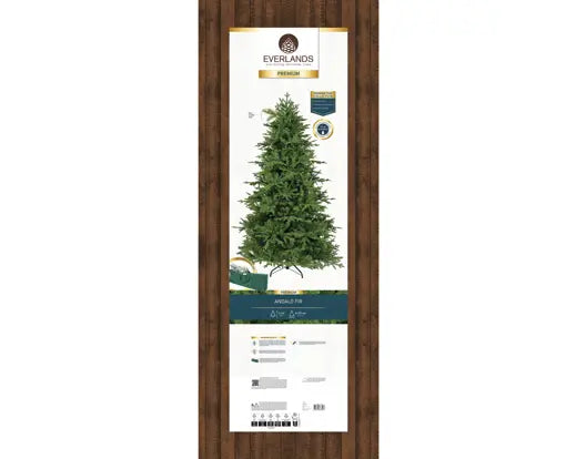 Albero di Natale Andalo Fir 240 cm Ø155 cm – 4.510 Punte PE/PVC Pre-Sagomato
