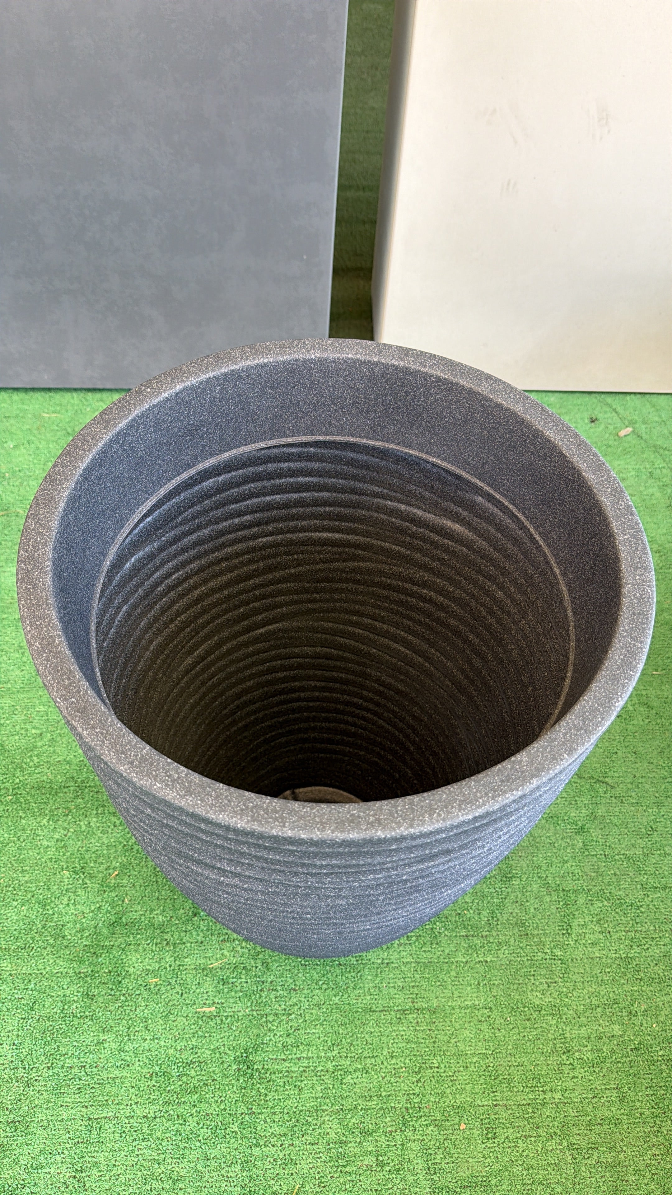 Vaso Sylt Antracite Ø40xH60 cm – Vaso Alto Moderno in Polietilene