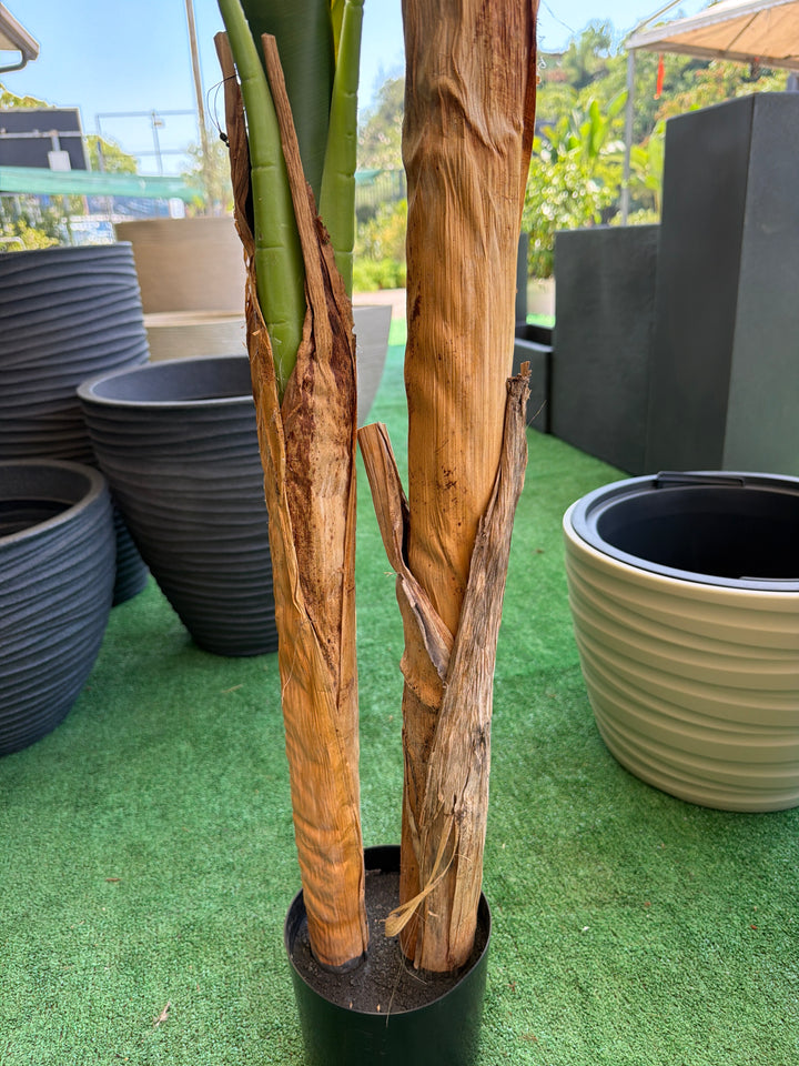 Banano Artificiale 95x160 cm – Pianta Tropicale con Tronchi Effetto Naturale