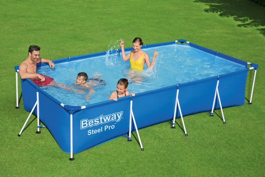 Piscina Steel Pro da 400x211x81 cm blu