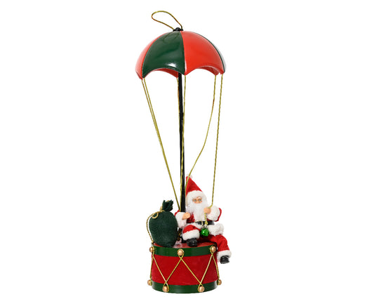 Decorazione Natalizia Babbo Natale in Mongolfiera con Tamburo e 80 cm (cod. 708255) – Kaemingk