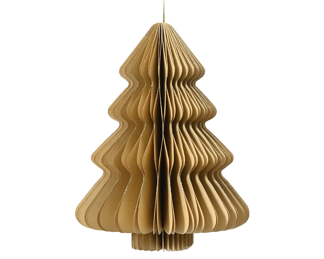 Albero Decorativo in Carta con Bordo Champagne