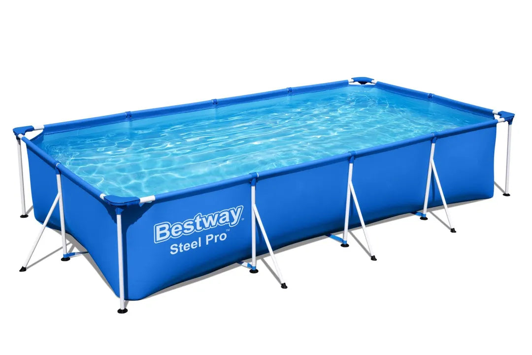 Piscina Steel Pro da 400x211x81 cm blu