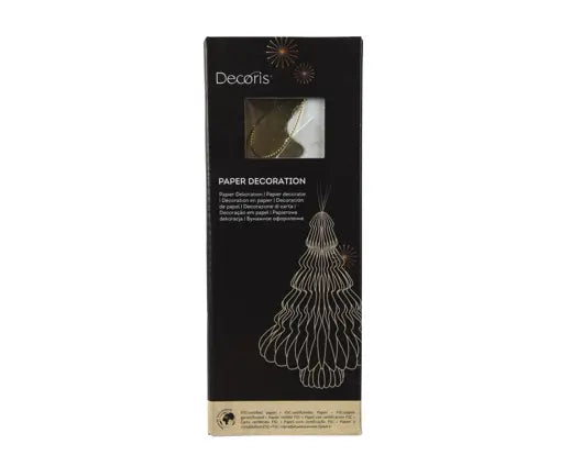 Albero Decorativo in Carta con Bordo Champagne