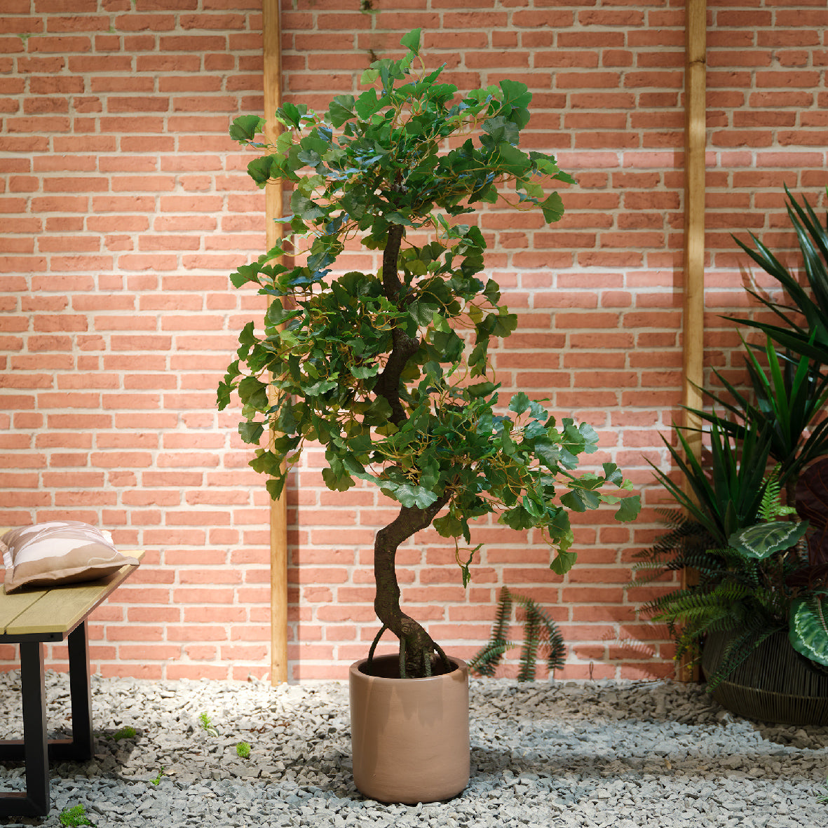 Pianta Artificiale Ginkgo in Vaso H 150 cm – Effetto Naturale