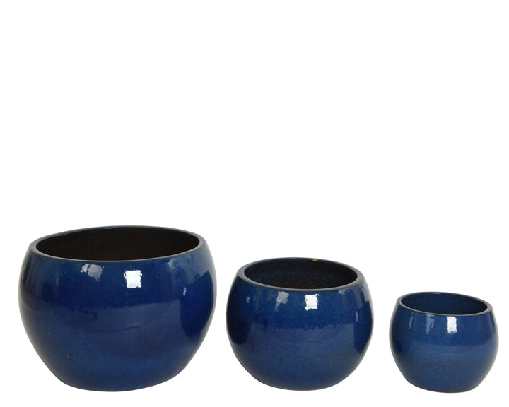 Vaso Luca in terracotta smaltata Decoris – blu cod. 802522