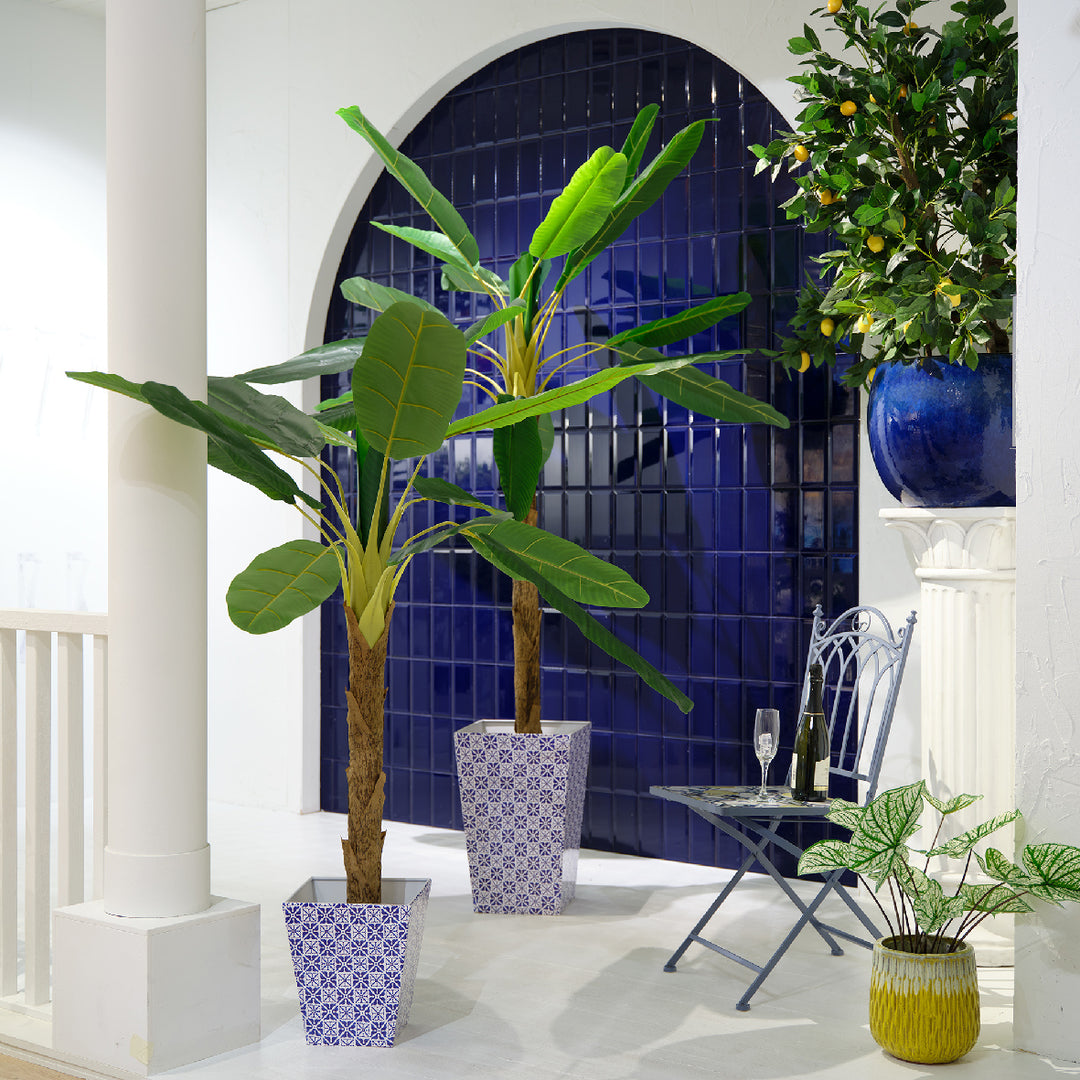 Pianta Artificiale Banano (Musa basjoo) in Vaso H 230 cm