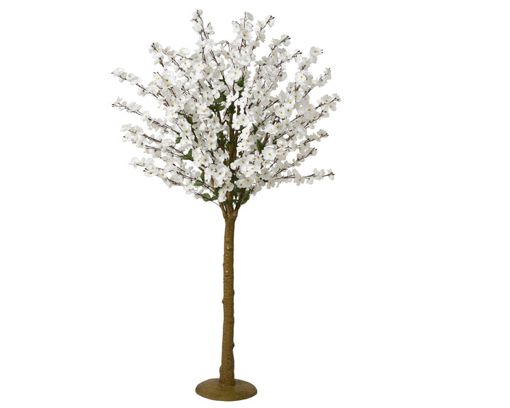 Fiore di Ciliegio Artificiale in Base H 175 cm – Bianco Elegante