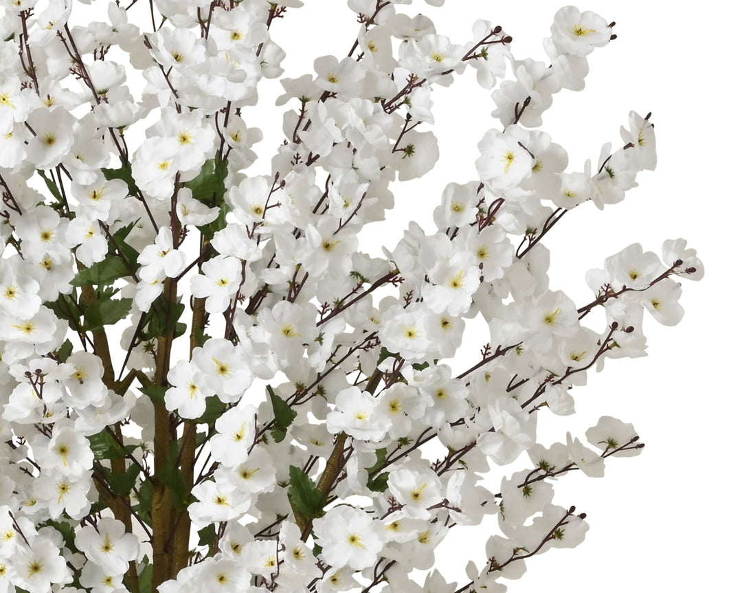 Fiore di Ciliegio Artificiale in Base H 175 cm – Bianco Elegante