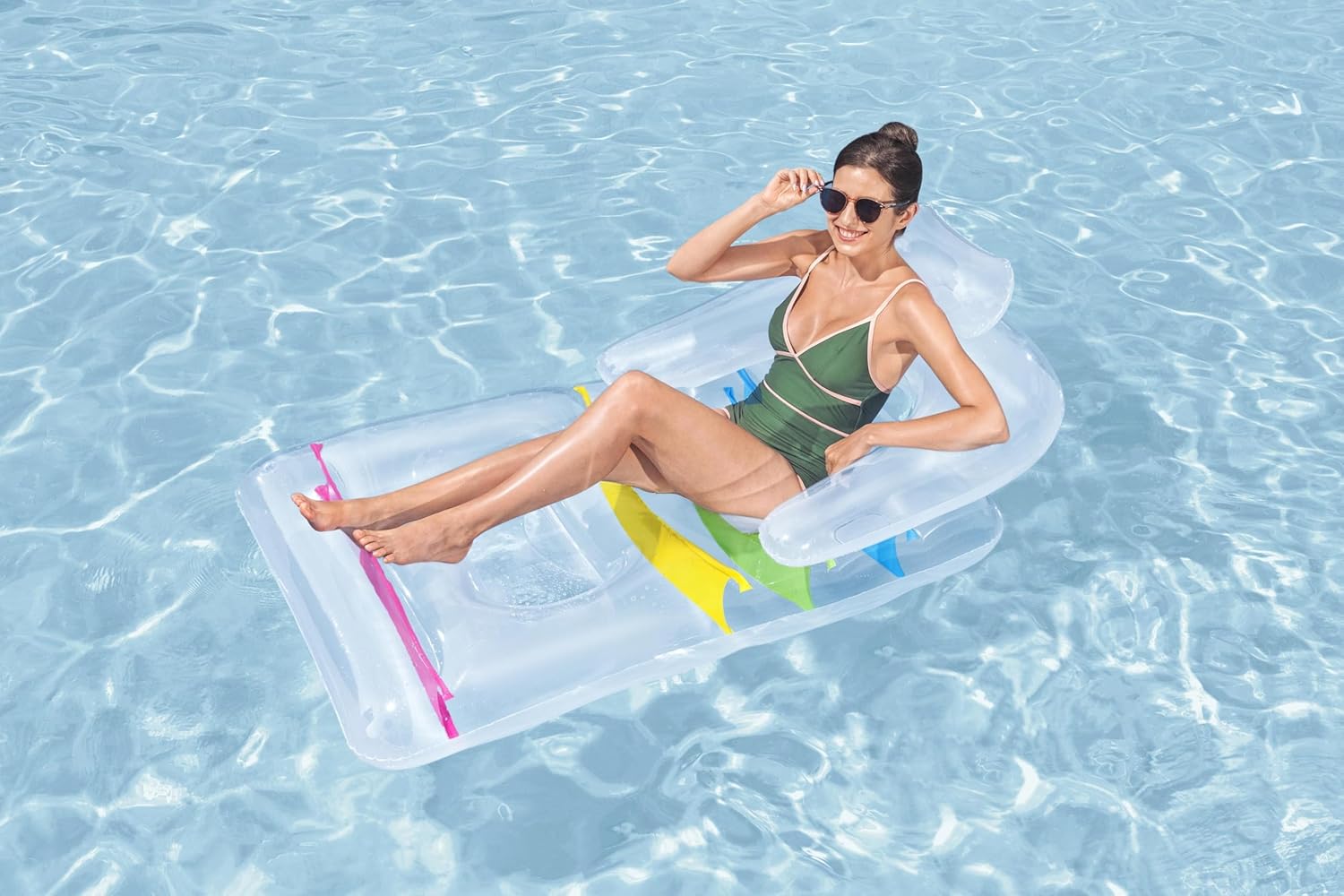 Poltrona Gonfiabile Bestway Kool Lounge 165x89 cm – Materassino con Schienale per Piscina