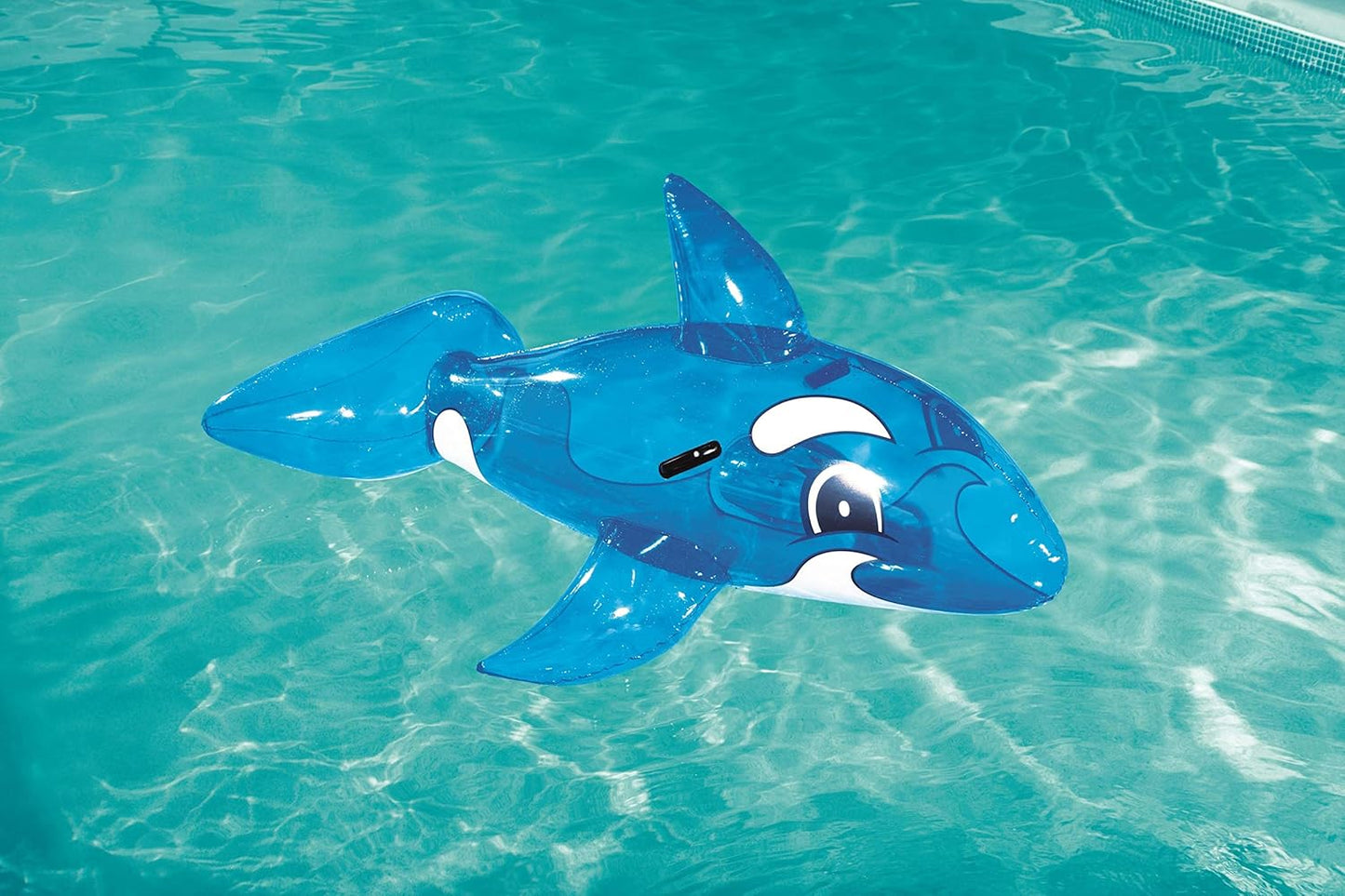 Bestway-41037 Pupazzo Galleggiante Trasparente, Colore Blu, 157 x 94 cm, 41037