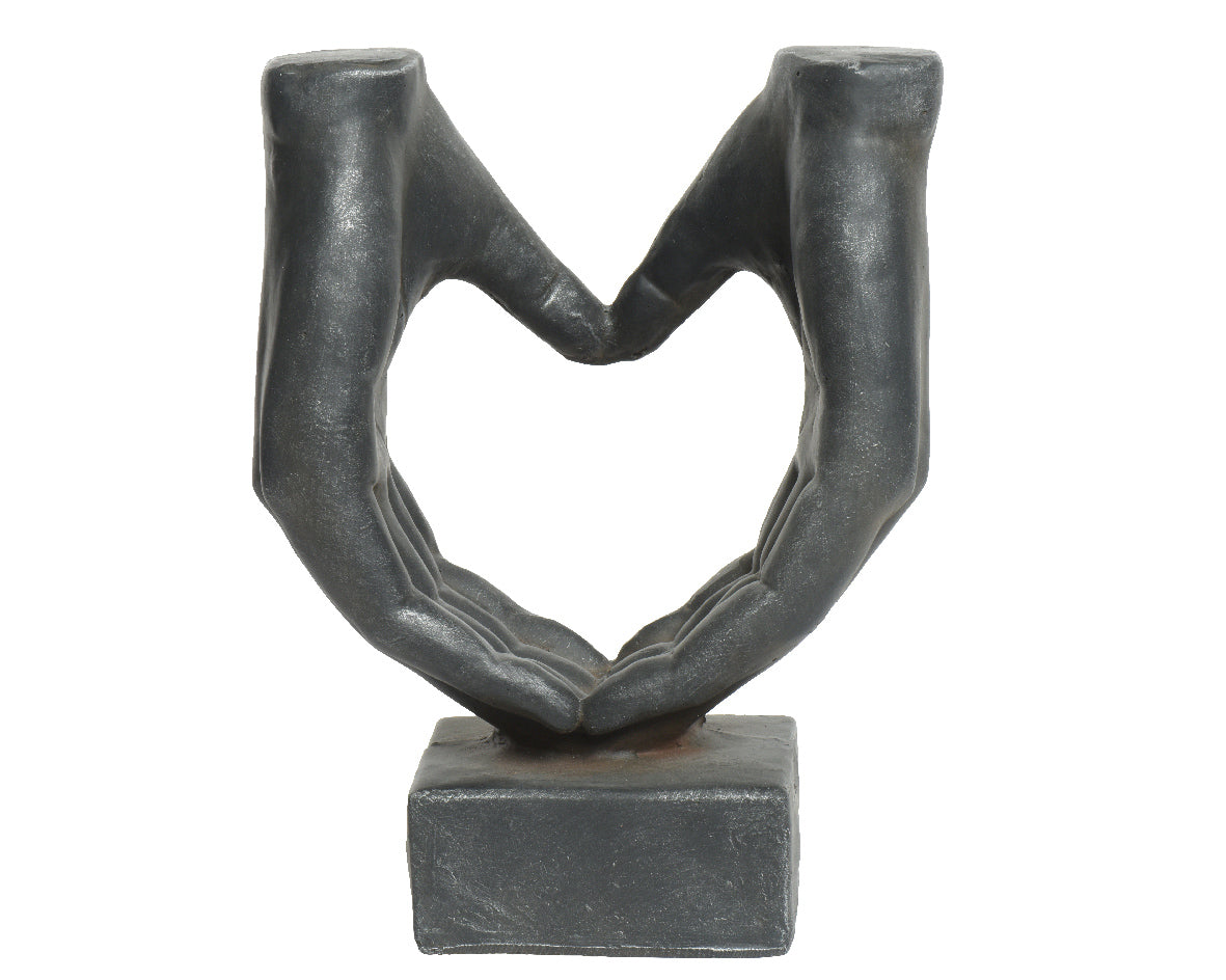 Statua Cuore in Polimagnesio per Giardino e Casa