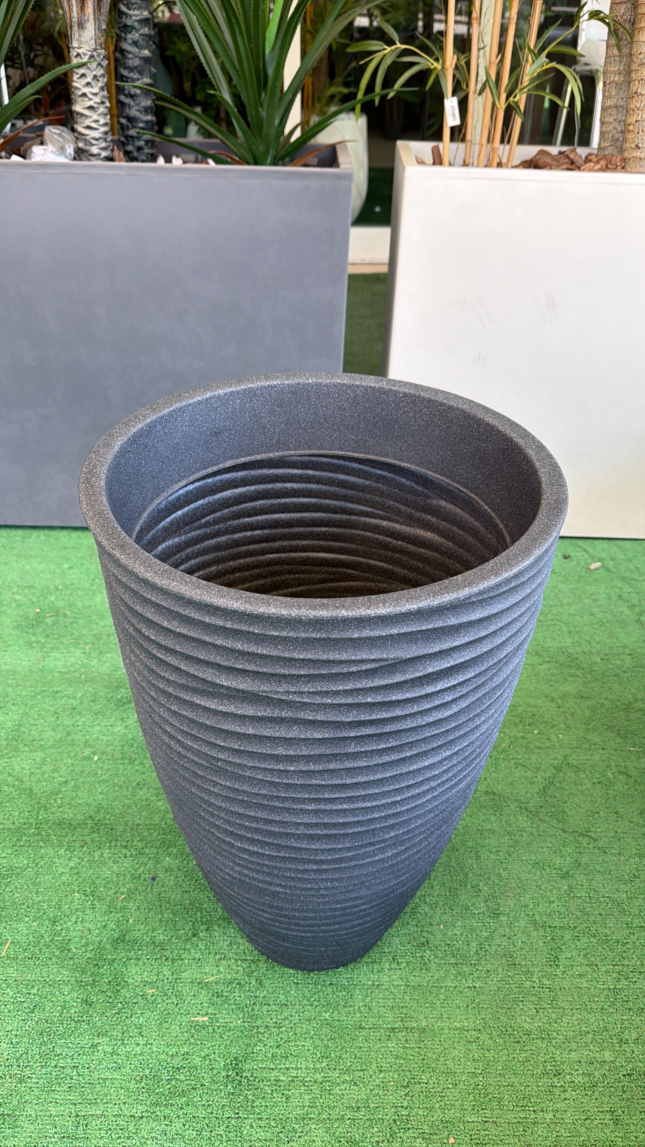 Vaso Sylt Antracite Ø40xH60 cm – Vaso Alto Moderno in Polietilene