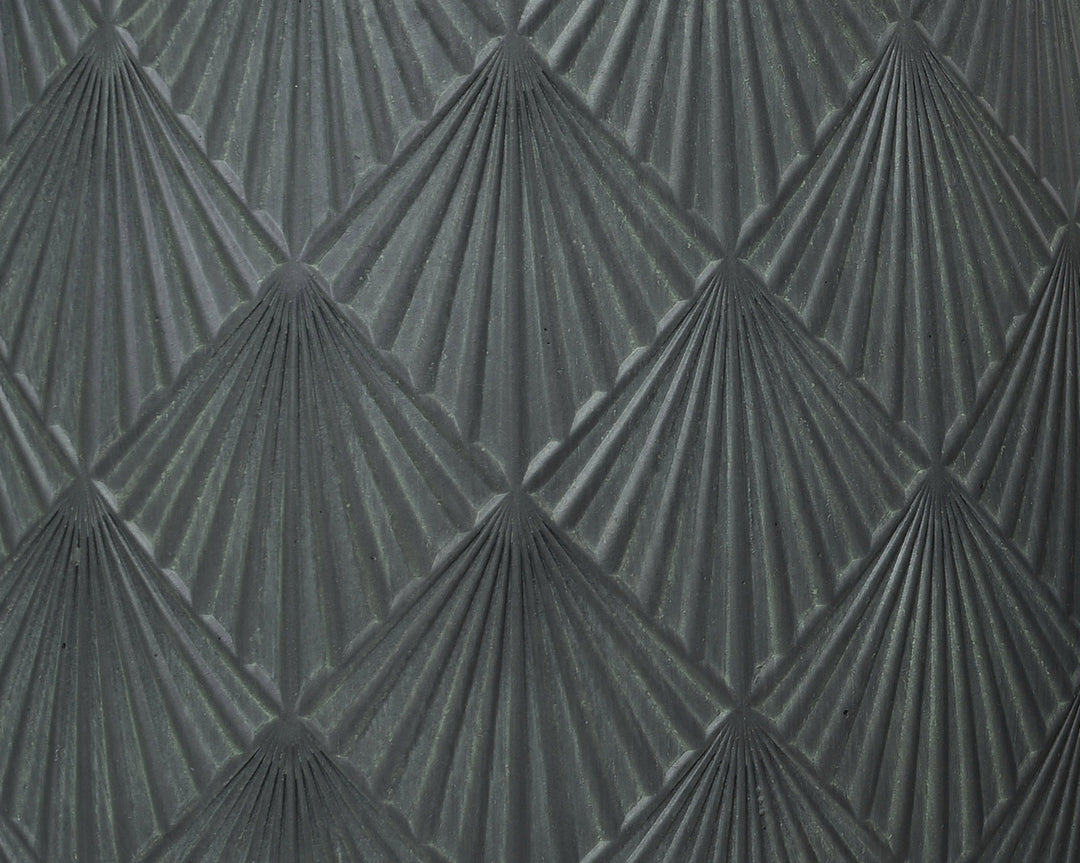 Vaso Alisa in fibre clay con motivo a settori – verde antico cod. 859427