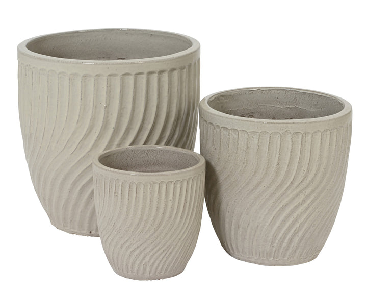 Vaso Luz in terracotta smaltata – beige cod. 859476