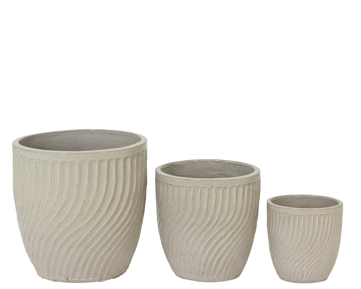 Vaso Luz in terracotta smaltata – beige cod. 859476