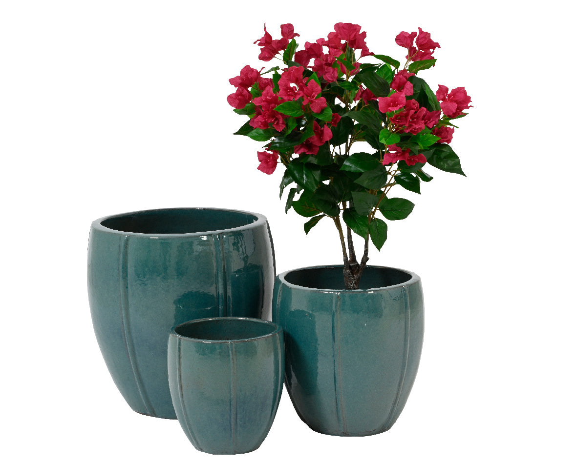 Fioriera Carmen Set da 3 in Terracotta Verde