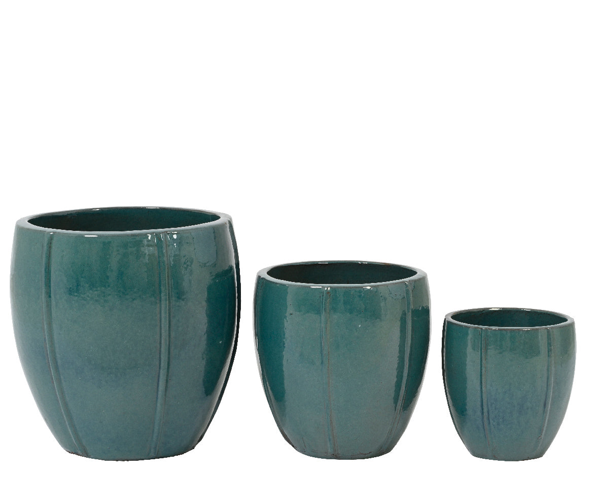 Fioriera Carmen Set da 3 in Terracotta Verde