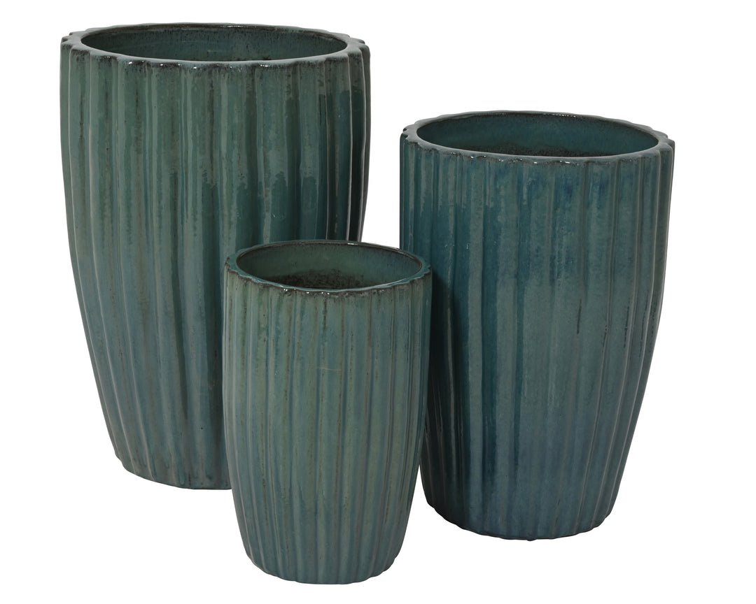 Vaso Audrey in terracotta smaltata – blu cod. 890046