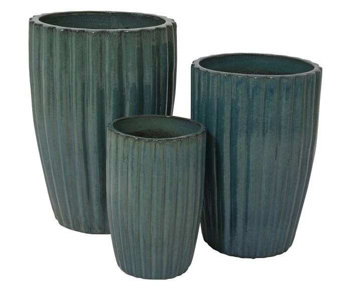 Vaso Audrey in terracotta smaltata – blu cod. 890046