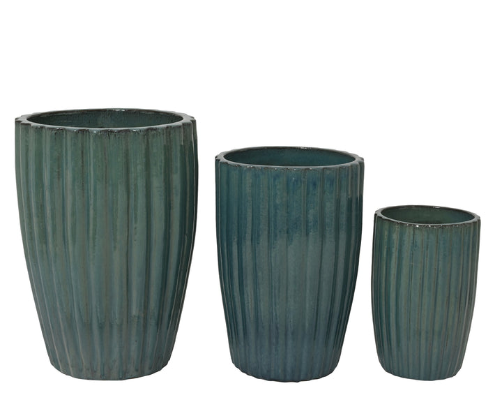 Vaso Audrey in terracotta smaltata – blu cod. 890046