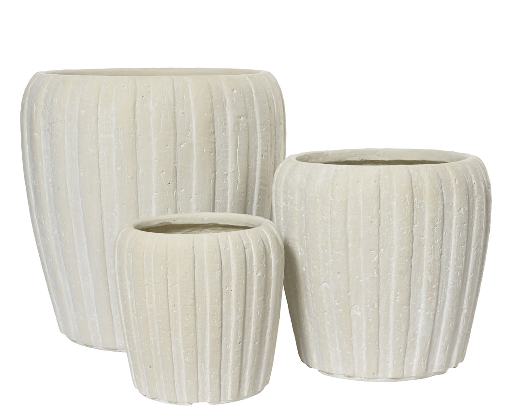 Vaso Ryan in fibre clay – bianco cod. 890129
