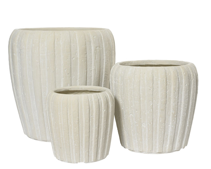 Vaso Ryan in fibre clay – bianco cod. 890129
