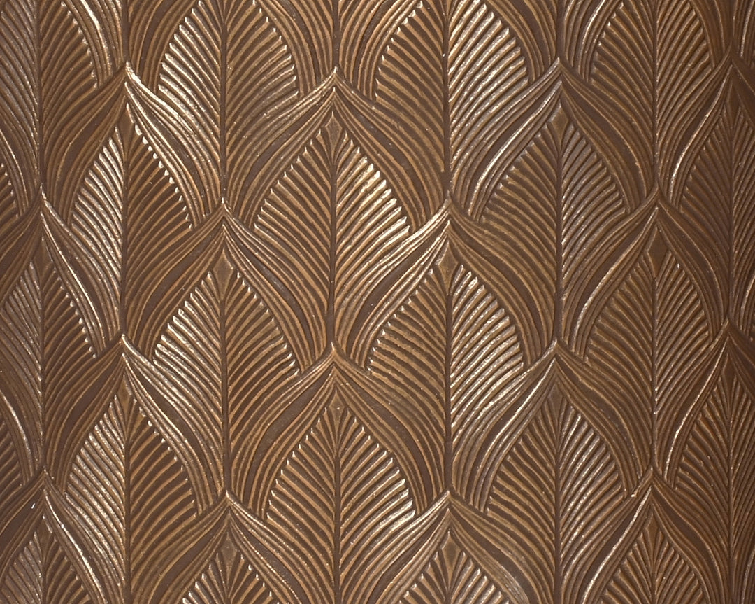 Vaso Gabriel in fibre clay con motivo a foglia cod. 890146/47