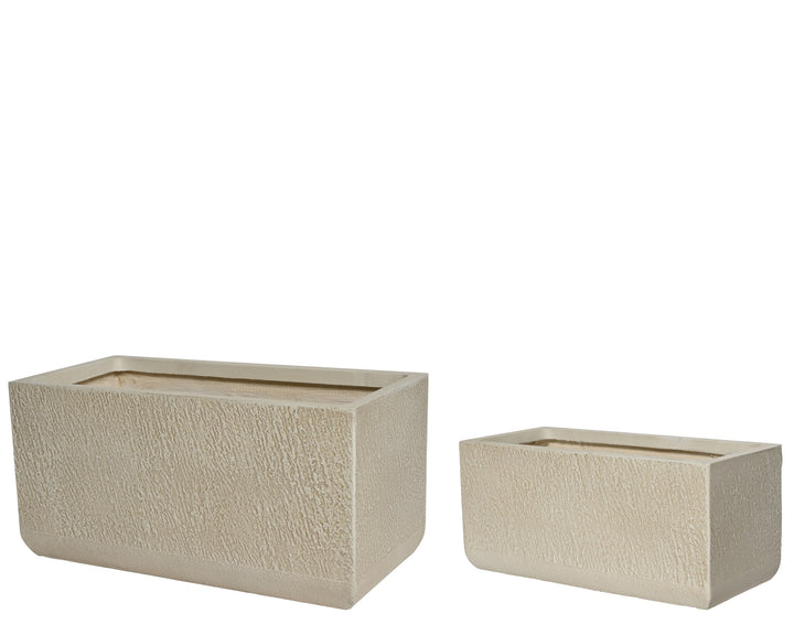 Fioriera Scott in fibre clay – beige effetto ardesia cod. 890191