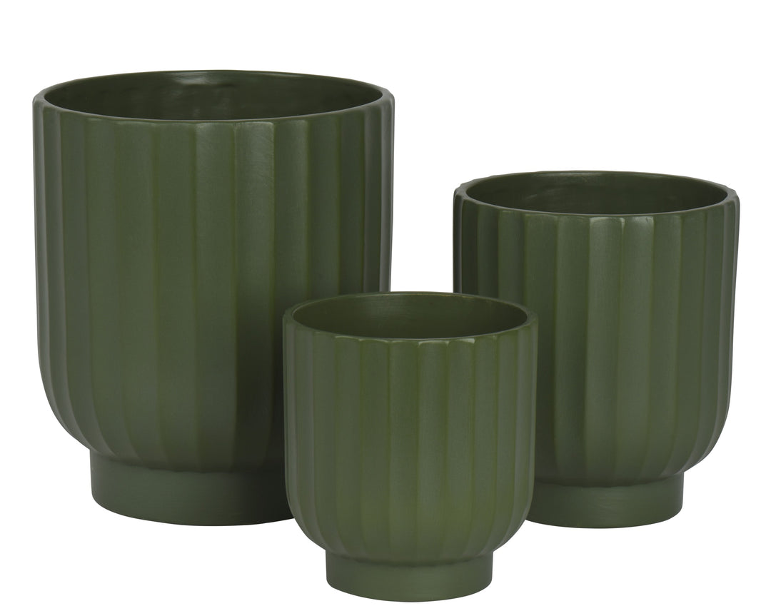 Fioriere Rotonde in Dolomite Verde Opaco – Stile Naturale cod.891290