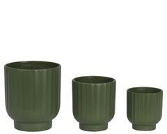 Fioriere Rotonde in Dolomite Verde Opaco – Stile Naturale cod.891290