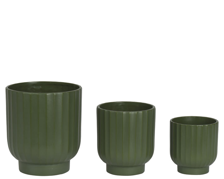 Fioriere Rotonde in Dolomite Verde Opaco – Stile Naturale cod.891290