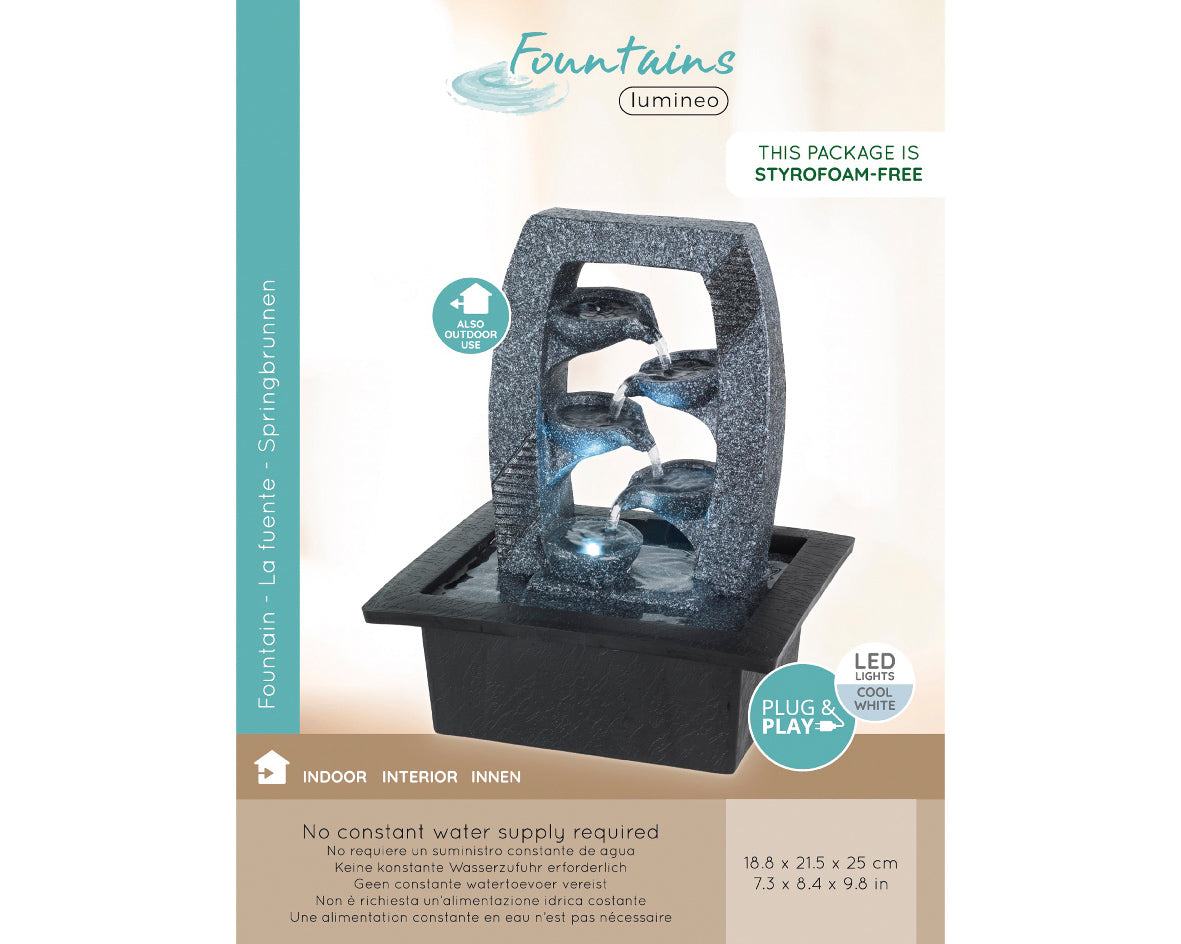 Fontana Design da Interno in Poliresina con Trasformatore