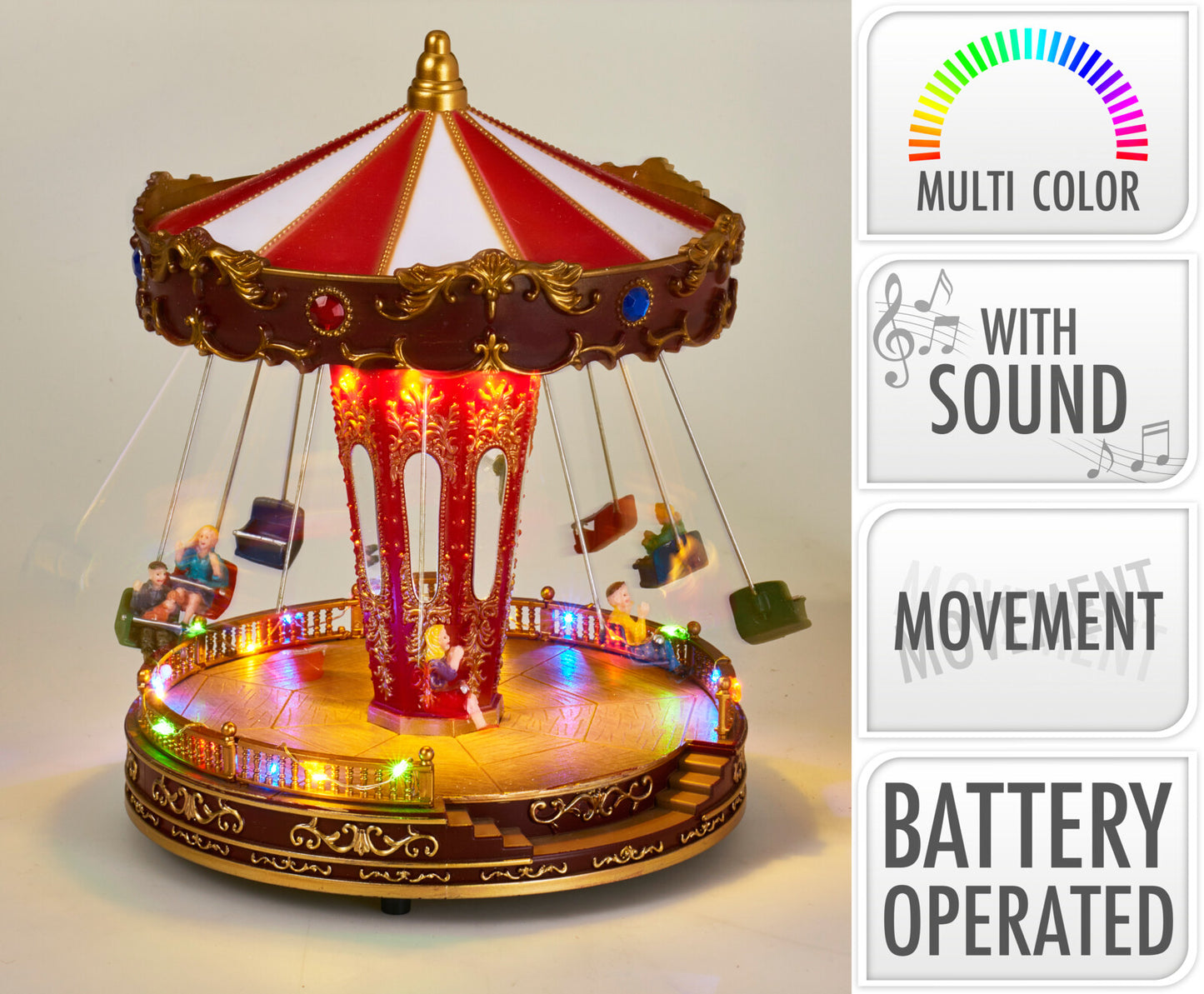 Giostra Natalizia LED con Movimento – 27 cm