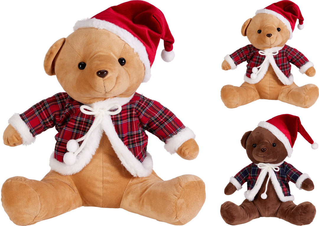 Peluche Orso Natale 35CM 2 assortiti