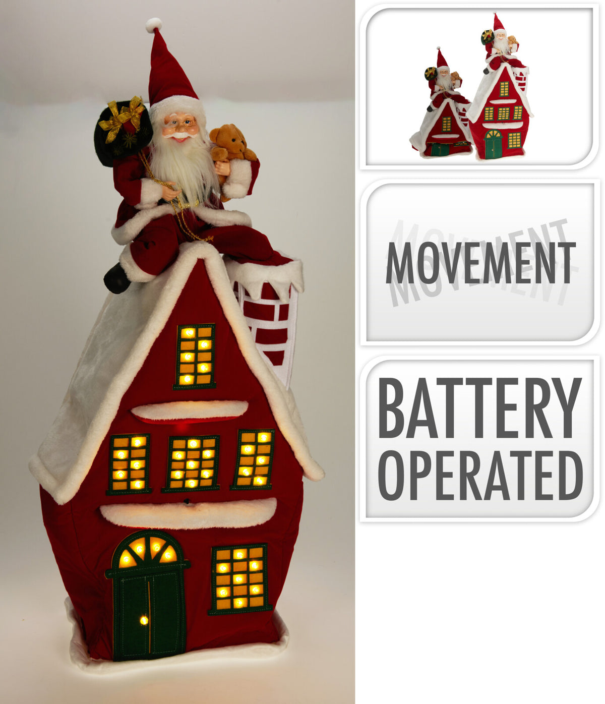 Casa Con Babbo 105CM Con LED