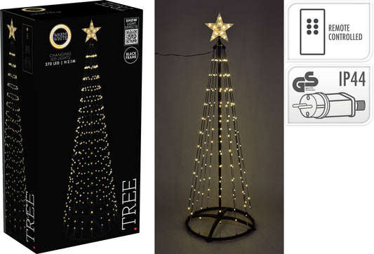 Albero di Natale LED Bianco Caldo 370 Luci – H 210 cm (cod. AX5380610)