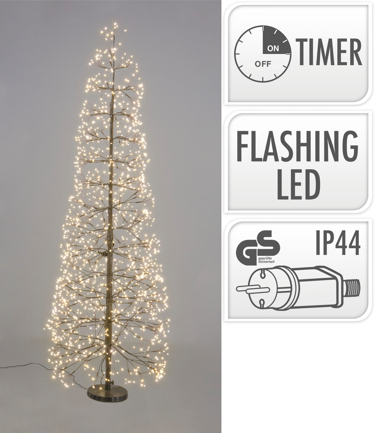 Albero LED 180CM Nero