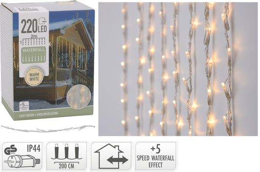 Tenda Luminosa 220 LED Bianco Caldo (cod. AX8405800)