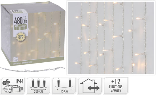 Tenda Luminosa 480 LED Bianco Caldo (cod. AX8405860)