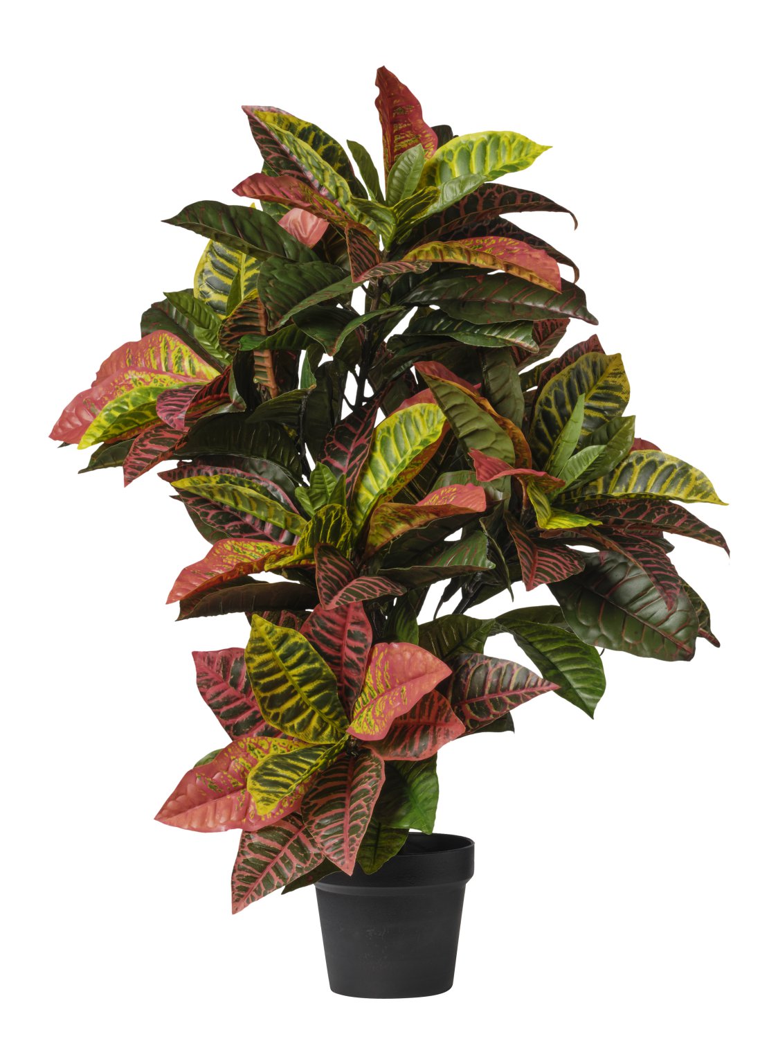 Pianta Artificiale Croton 100 cm in Vaso - Effetto Naturale