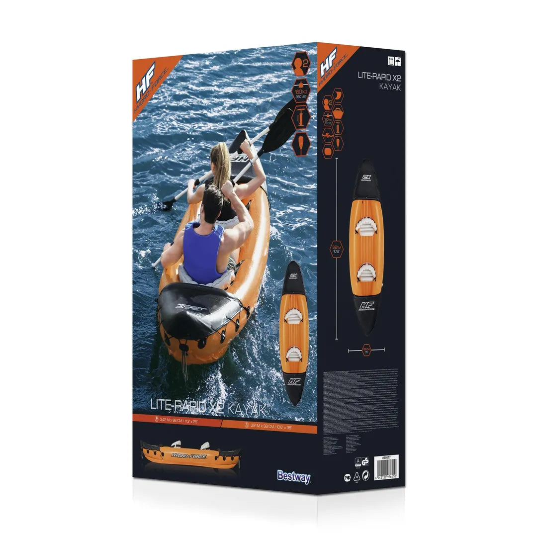 Kayak gonfiabile Lite-Rapid, 2 posti da 321x88 cm